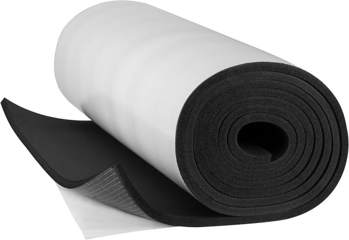 Isolatiemat Rubber - Isolatie Rubber Rubberen Mat - Energie Besparen - Zelfklevend