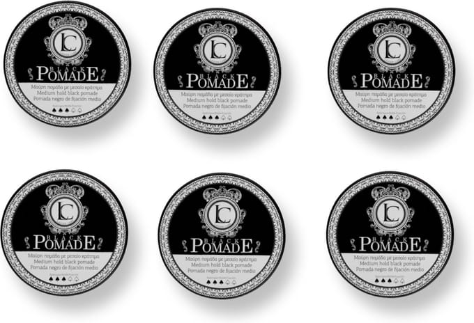 Lavish Care - Black Pomade Medium Hold Black Pomade - Hairmade 6 X 100 ML