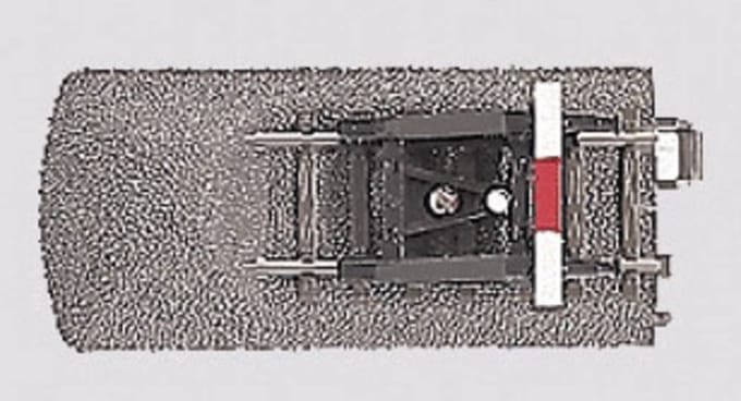 H0 Märklin C-rails (met ballastbed) 24977 Eindstuk met stootblok 77.5 mm 1 stuk(s)
