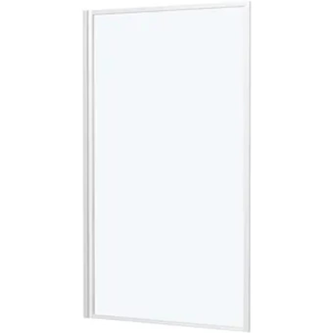 Aurlane Badwand White Edge Frame Glanzend Wit 130x75cm