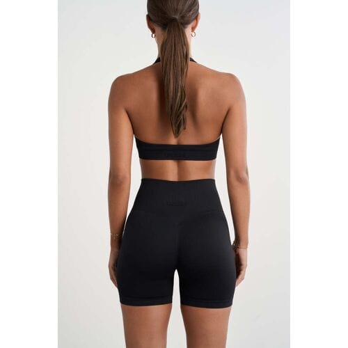 FAMME Sculpt Halterneck Sports Bra Light Blue S