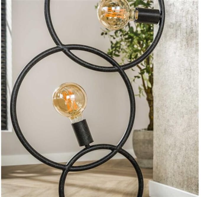 Vloerlamp 3L loop - Artic zwart