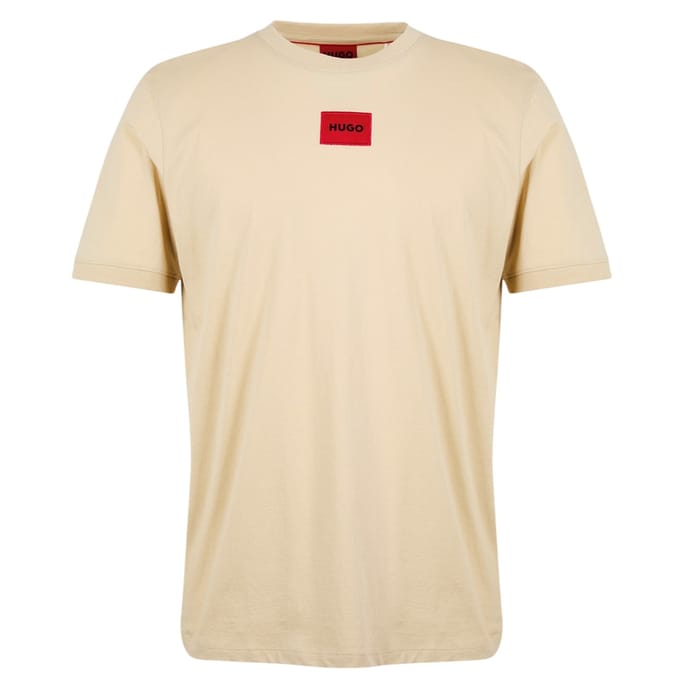 Hugo Diragolino T-shirt voor heren met logo op de borst (Beige)