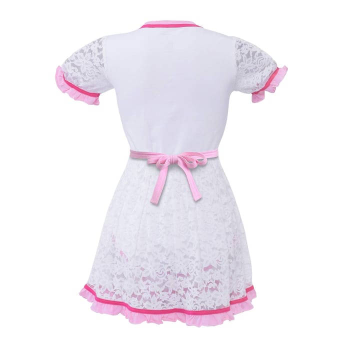 [LittleForBig] Barboteuse Adulte, Jolie Robe en Dentelle, Style Princesse, Taille M white