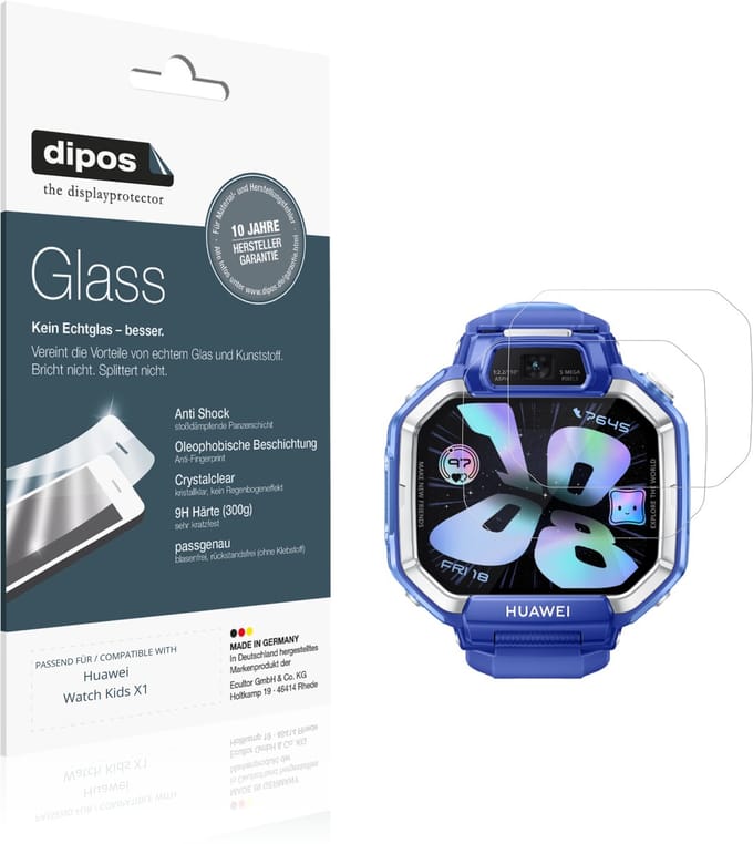 dipos – 2x Pantserfolie geschikt voor Huawei Watch Kids X1 | 9H Screenprotector