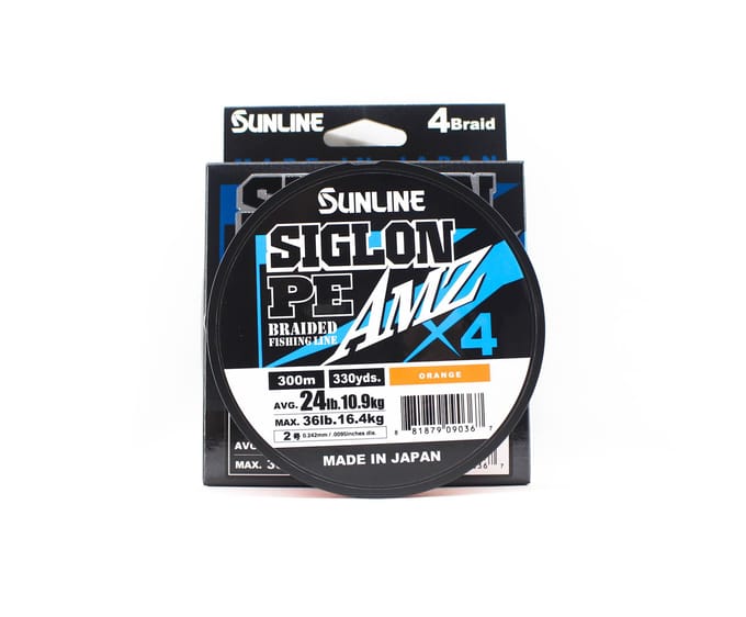 Sunline PE Line X4 Siglon AMZ 300M PE 2 24LB Orange (0367) orange