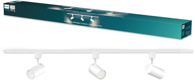 Philips EasyLink Zilo - Spot - GU10 fitting - Maximaal wattage: 7W - Wit - 3-pack - Railverlichting