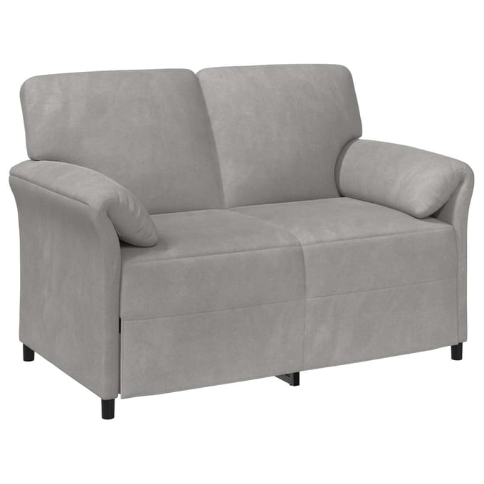 vidaXL - 2-Zits - Sofa - Lichtgrijs - 138 - x - 83 - x - 95 - cm - Fluweel