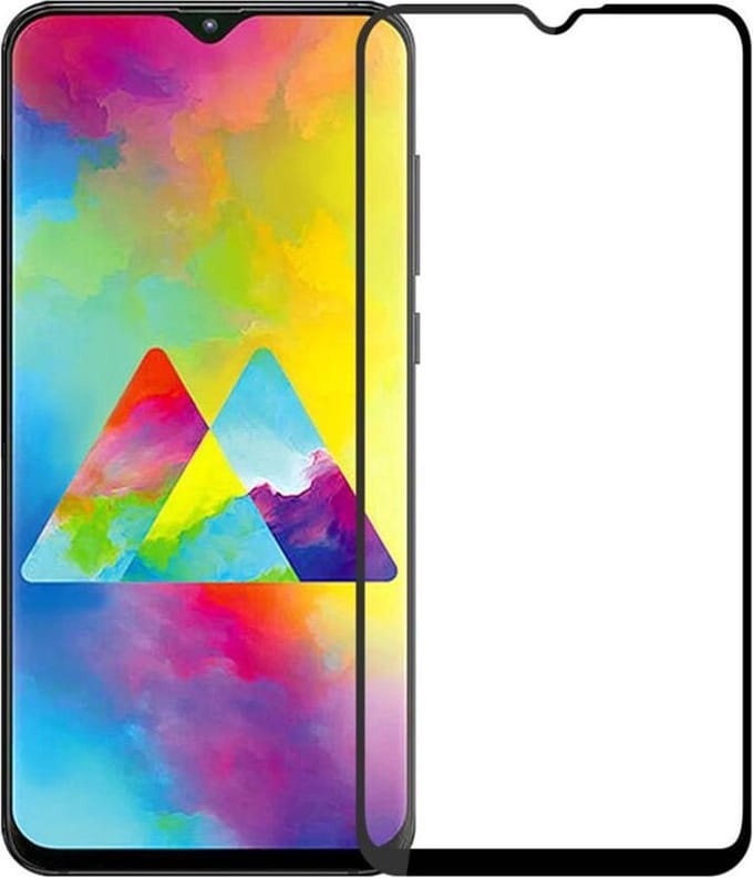 Shop4 - Samsung M20 Glazen Screenprotector - Edge-To-Edge Gehard Glas Transparant