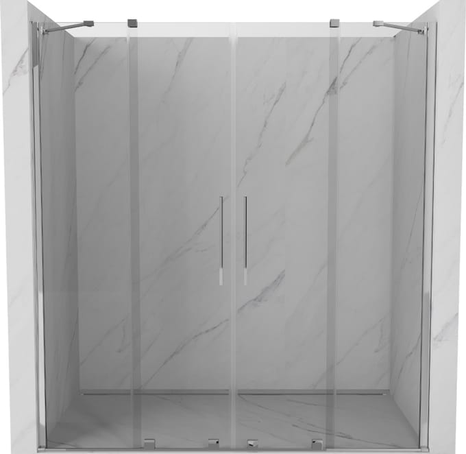 Mexen Velar Duo schuifbare douchedeur 200 , transparant, chroom - 871-200-000-02-01