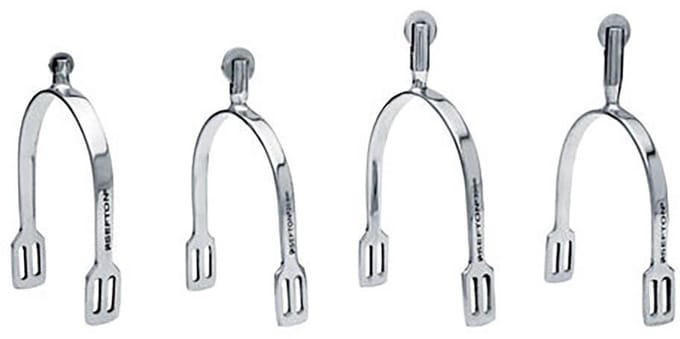 Sefton Stainless Flat Rowels Hombre Flat End English Sporen Zilver 20 mm