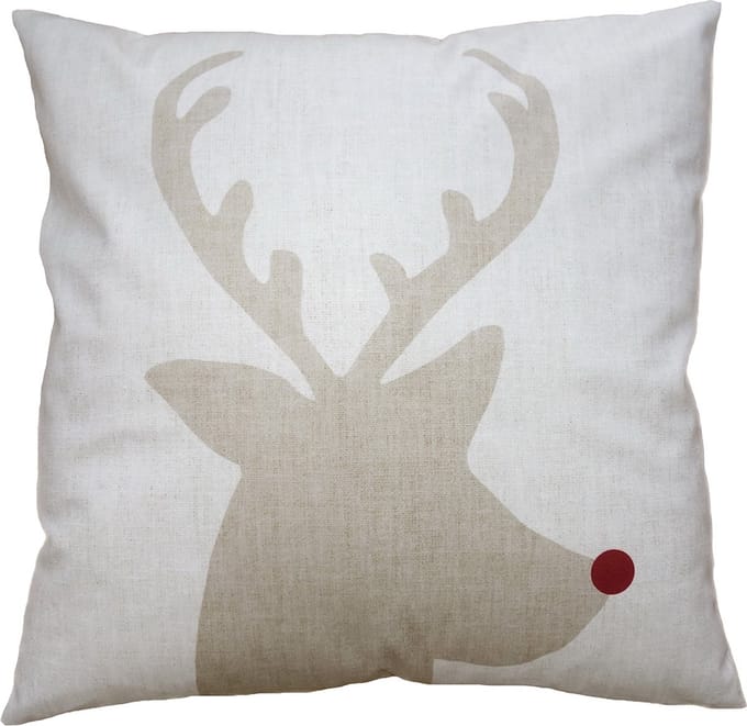 Clayre & Eef Kussenhoes 45x45 cm Beige Bruin Polyester Hert