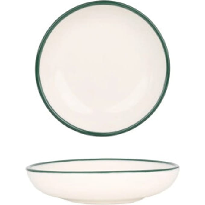 Rinart Kommetje - Green Edge - Porselein - 13 cm - set van 6