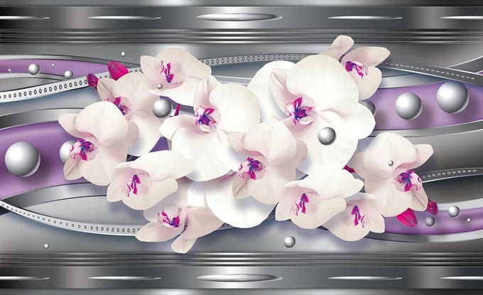 Poster | Paars , Zilver | 104 x 70,5 cm