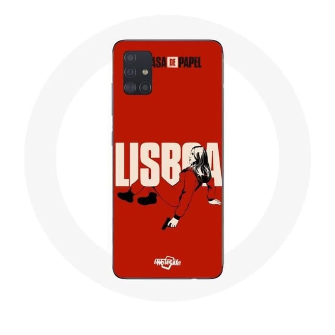 Samsung Galaxy A51 hoesje La casa de papel Lisboa tekening