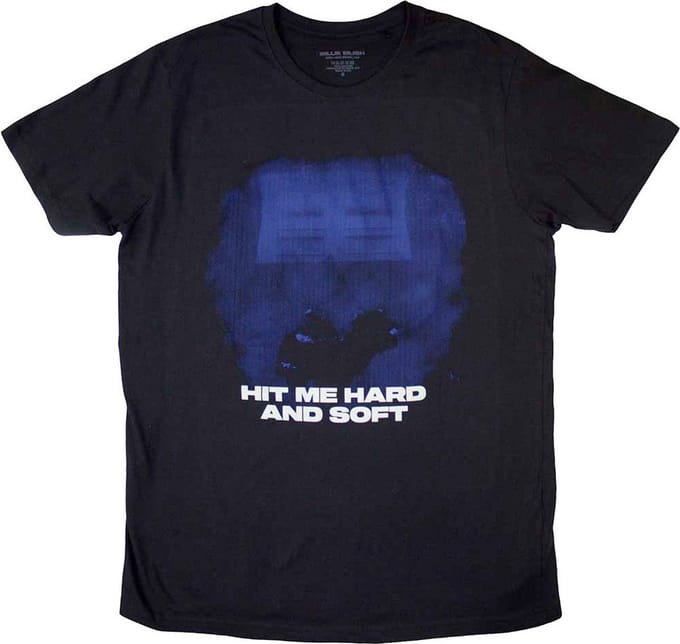 Billie Eilish - Hit Me Hard And Soft Blue Lines Heren T-shirt - M - Zwart
