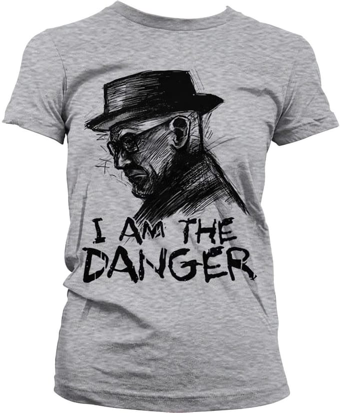Breaking Bad I Am The Danger Girly T-shirt voor dames, heathergrijs