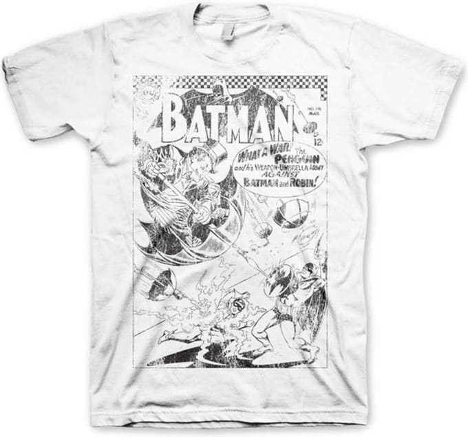 DC Comics Batman Heren Tshirt -S- Umbrella Army Distressed Wit