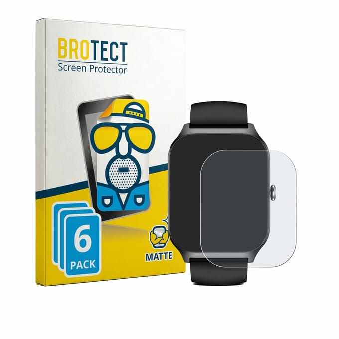 BROTECT - Screenprotector voor Kriutefy Smartwatch 1.83" - Folie Beschermfolie matte 6 Stuks