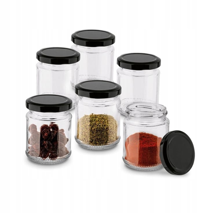 Tadar Glazen Potjes met Schroefdeksel - 6 stuks, 140 ml