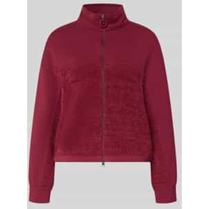 Regular fit sweatjack met gebreid detail