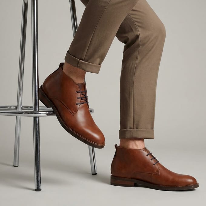 Van Lier Van Lier Veterschoenen cognac Leer