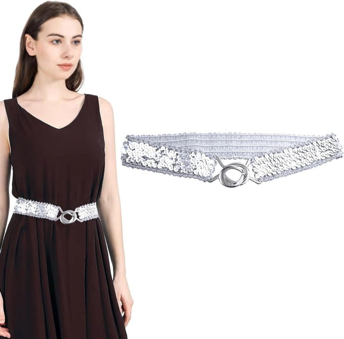 Decoratieve Elastische Tailleband met Pailletten voor Mode en Stijlvolle Outfits