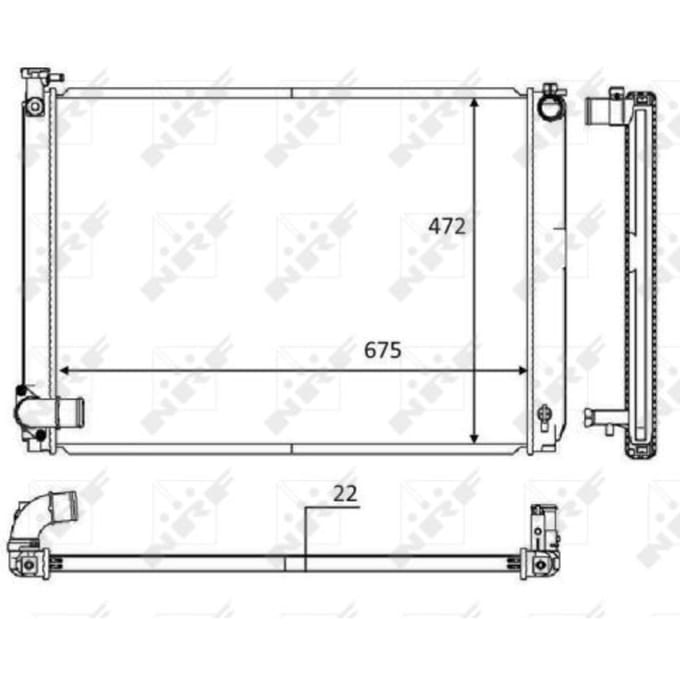 Radiator, motorkoeling NRF 58604