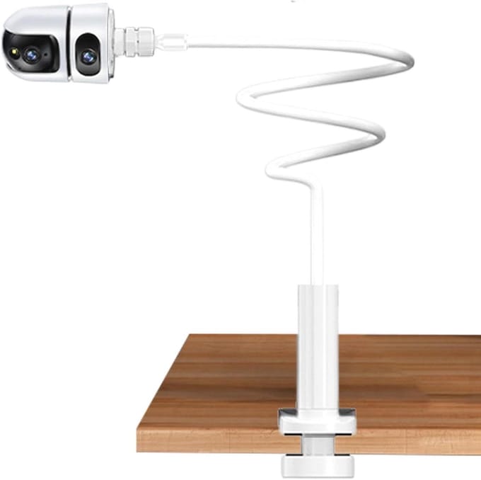 Monitorhouder - Babyfoon standaard - Kinderkamer monitoren - Universele flexibele klem - 13 x 13 x 10 cm - Wit