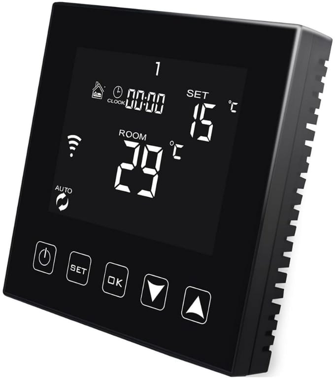 MKSS® Thermostaat voor cv - Draadloos met Wifi - Met App - Zwart
