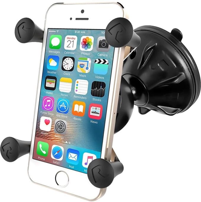 RAM® X-Grip® Phone Mount with RAM® Mighty-Buddy™ Suction Cup
