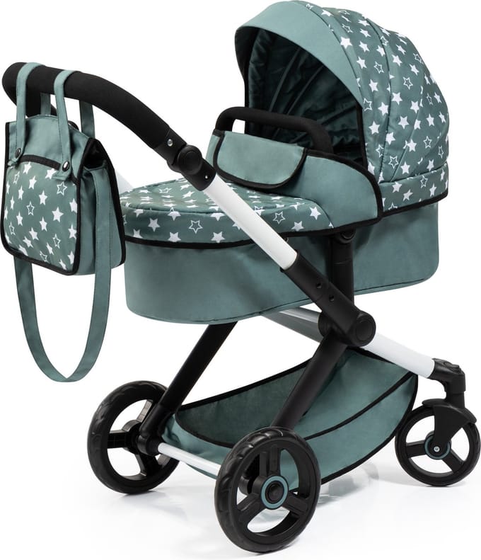 Bayer Design - Combi Poppenwagen Xeo, tas, groen, sterren