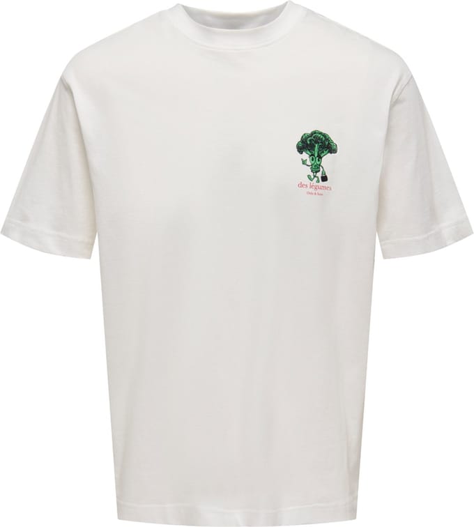 Only & Sons Logan Relax Veggie T-shirt Met Korte Mouwen Wit S Man