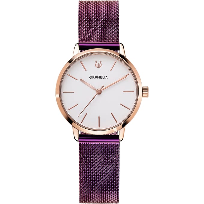 Orphelia Violetta OR12915 Horloge - Staal - Paars - Ø 34 mm