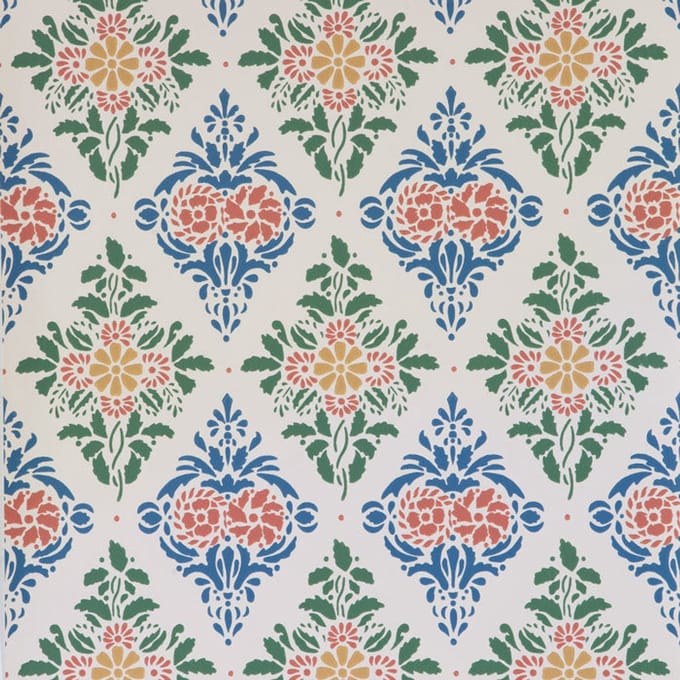 Duro Vliesbehang 038-18 - Gammalsvenska Papper - Bloemen Wit - 53cm x 10.05m