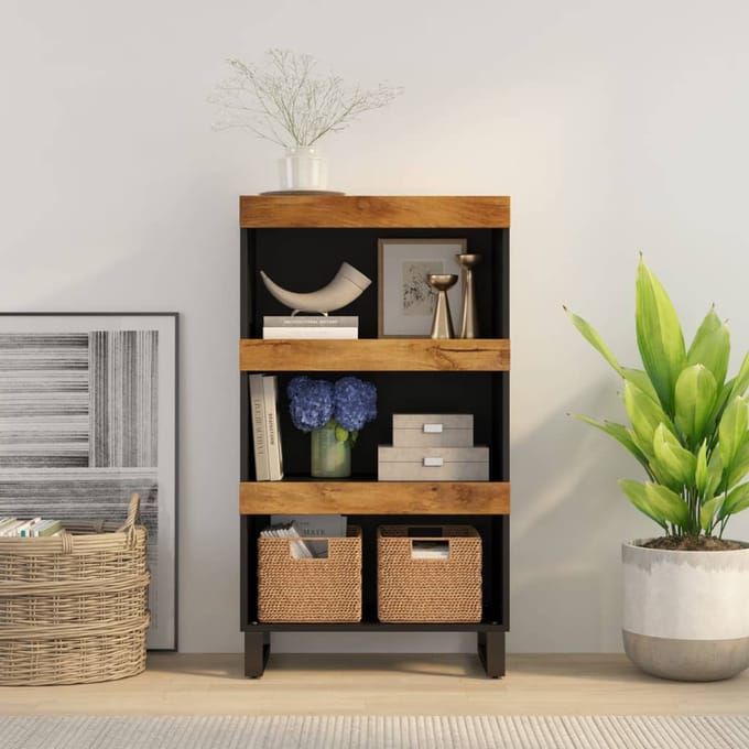 vidaXL - Bijzetkast - 60x33x107 - cm - massief - mangohout