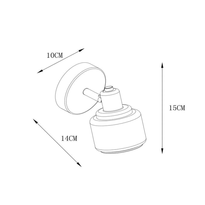 Lucide BJORN - Plafondspot (Plafondlamp) - 1xE14 - Mat Goud / Messing