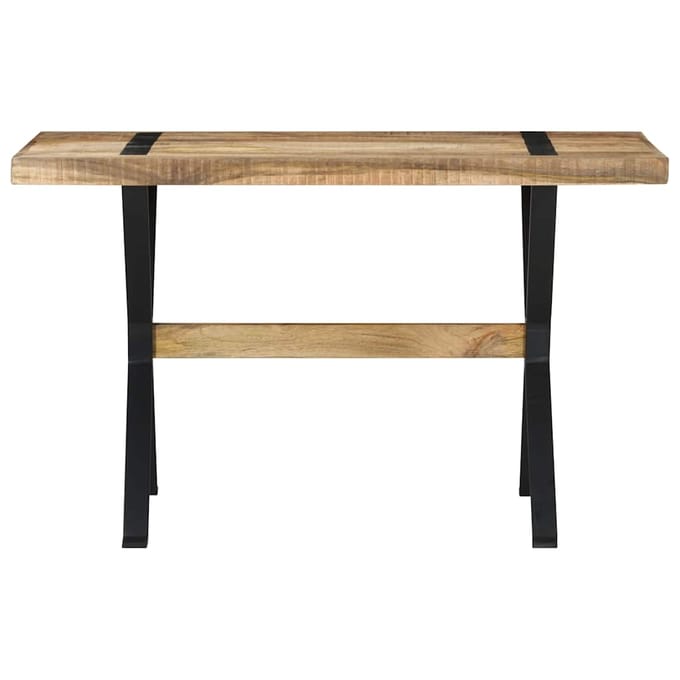 vidaXL - Eettafel - 120x60x76 - cm - ruw - mangohout