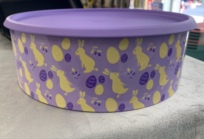 Tupperware koekjesdoos rond (pasen)