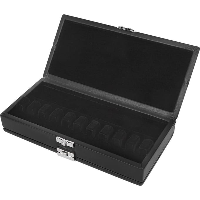 Étui à anche en cuir noir à 2 couches pour 20 anches Boîte étanche aux moisissures Accessoires pour instruments de musique black