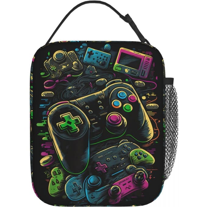 Control All The Things Videogame Controller Lunchtas Draagbare Lunchbox Reiskoelertas Grappige Oxford Thermische Tote Handtassen One Size