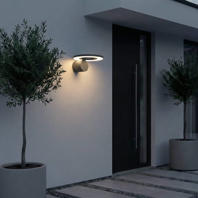 Arcchio LED buiten wandlamp Tovio, antraciet, draaibaar