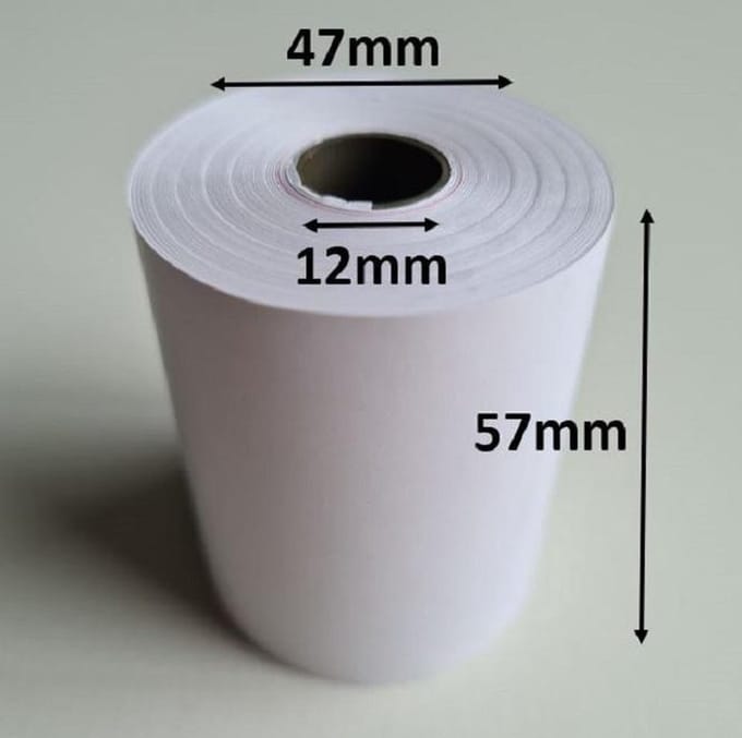 Thermorol 57x47x12 wit - per doos à 50 rollen
