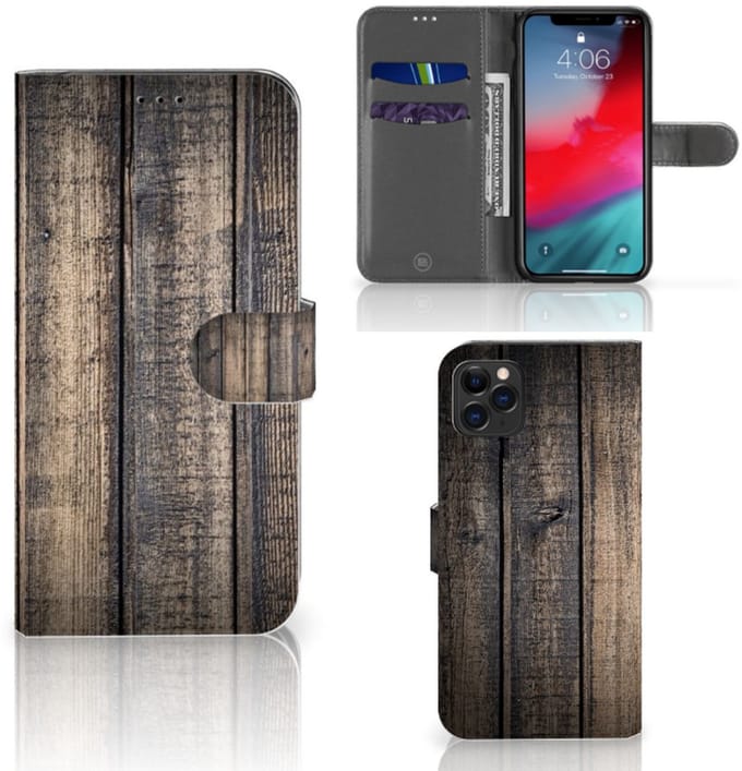 Apple iPhone 11 Pro Max Book Style Case Steigerhout