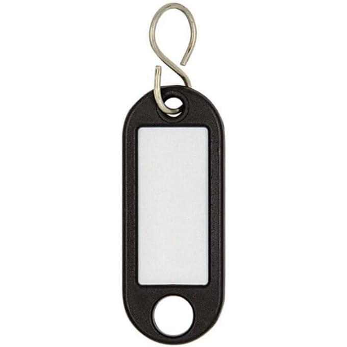 WEDO Sleutelhanger Met S-Ring, 2-Gaats, Zwart (pak 10 stuks)