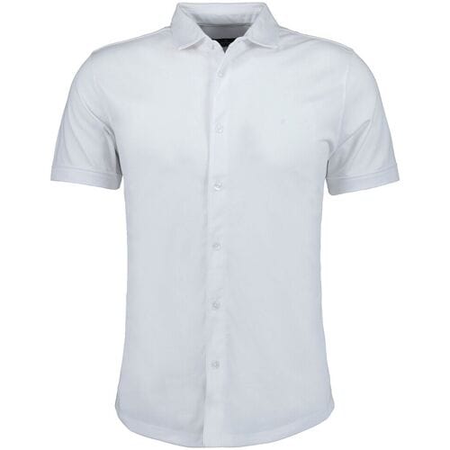 Ragman Overhemd Soft Knit Easy Care Short Sleeve Solid Color Wit / male