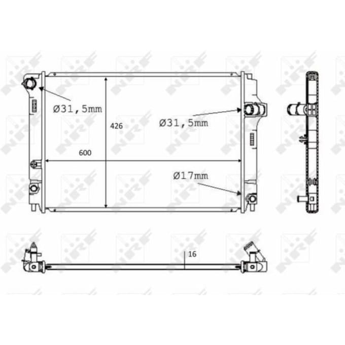 Radiator, motorkoeling NRF 58382