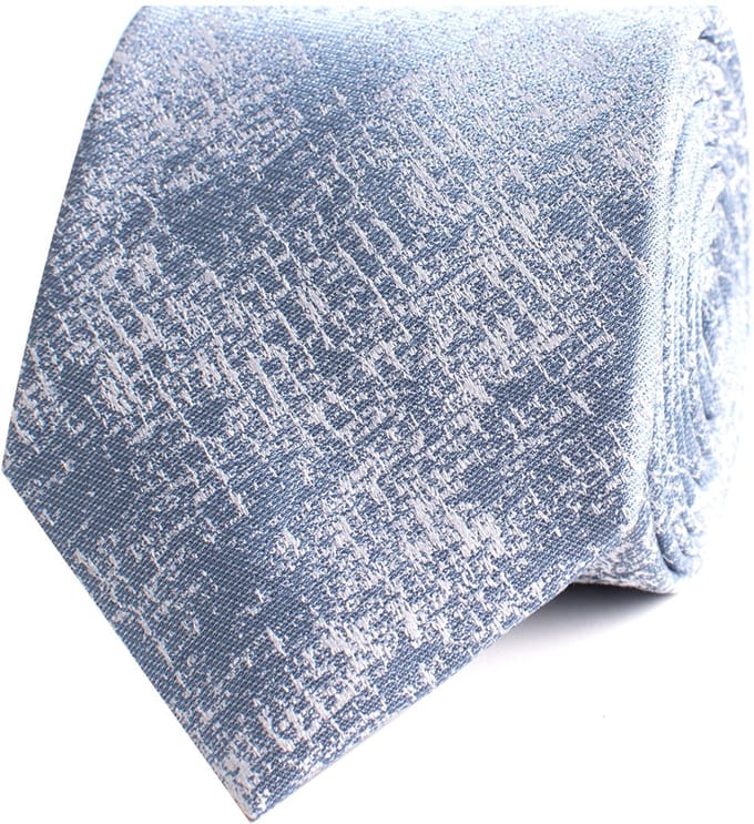 TRESANTI | EMRAN | Zijden stropdas geschuurd | Blauw