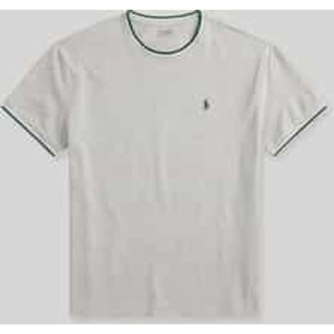 regular fit T-shirt van katoenmix met contrasterende strepen