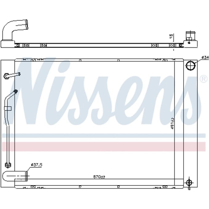 Radiator, motorkoeling NISSENS 606837